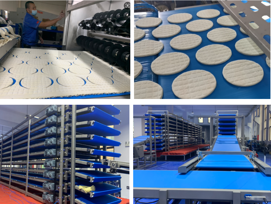 High Capacity Pizza Pita Dough Forming Line High Capacity Pizza Pita Dough Forming Line