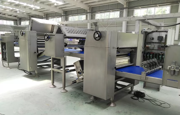 High Capacity Pizza Pita Dough Forming Line with Intermediate Proofer