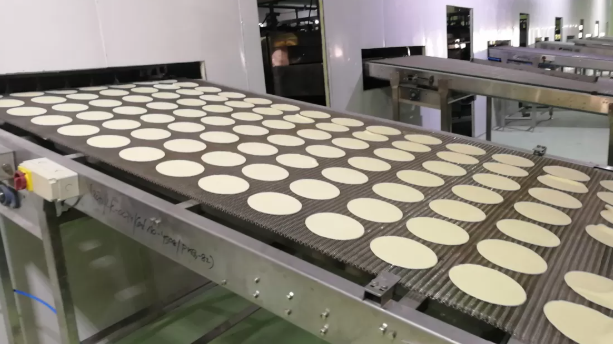 High Capacity Pizza Pita Dough Forming Line with Intermediate Proofer